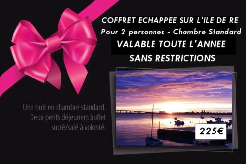 Coffret-Echappée sur l'Ile de Ré 2023 - Chambre standard - TOUTE L'ANNEE - Hotel La Maree - Ile de Re
